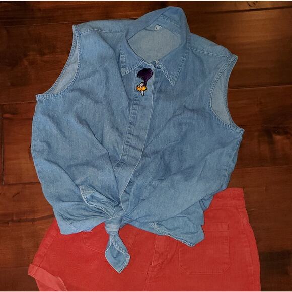 Vintage Looney Tunes Chambray - Picture 2 of 7